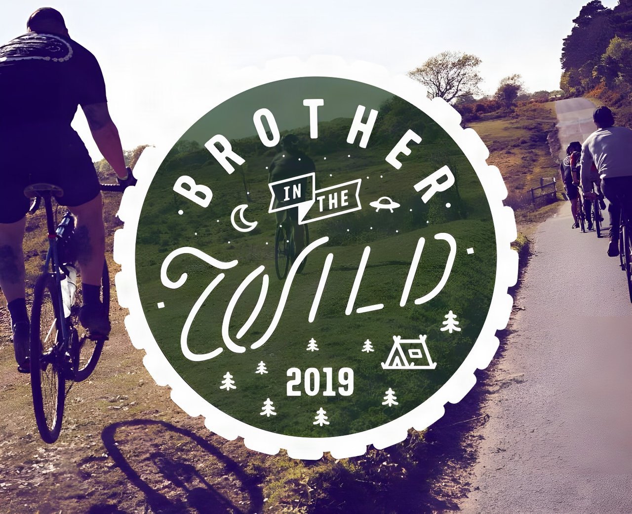 Brother in the Wild 2019 logo over photos of riders on a gravel track and a country lane.