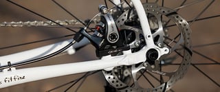 TRP Spyre flat-mount disc brake and rotor on the rear of the Surly Midnight Special.