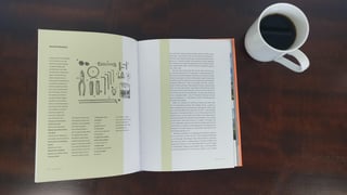 Escape By Bike open at its maintenance pages, with an illustrated tool kit and a column of repair advice.