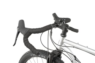 Ritchey WCS Venturemax flared drop bar and SRAM Rival hydraulic lever on the Bombtrack Hook ADV, seen from the front.