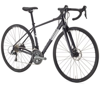 Black women's Arkose R1 with white Pinnacle down tube logo, disc brakes and slim road tyres.