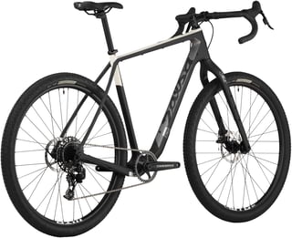 Rear three-quarter view of the black 2020 Salsa Cutthroat Apex 1 with SRAM 1x drivetrain.