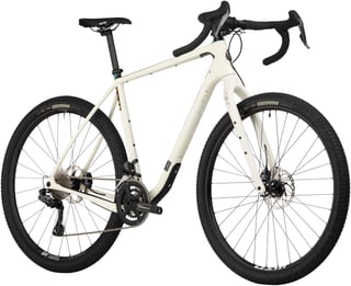Salsa Cutthroat GRX 810 Di2 in white with a 2x Shimano drivetrain, front three-quarter studio view.