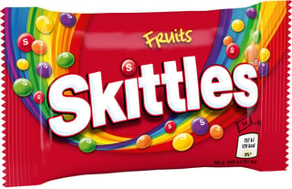 A packet of Skittles Fruits sweets, the emergency snack on Shona's Atlas Mountain Race kit list.