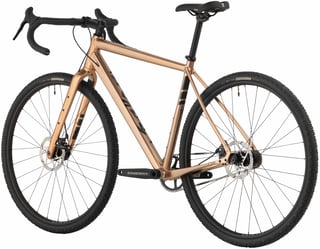 Salsa Stormchaser singlespeed in a three-quarter view, showing flared Cowchipper drop bars and TRP Spyre disc brakes.