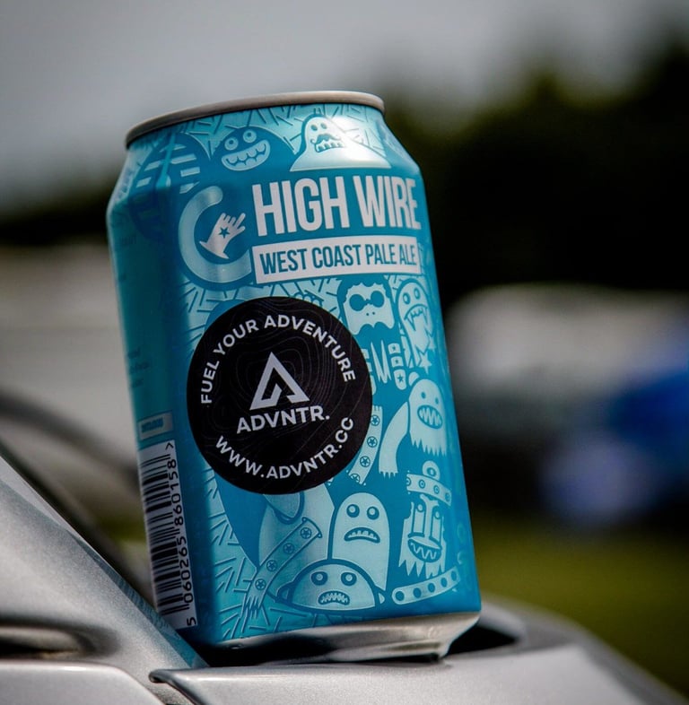 Can of Magic Rock High Wire West Coast Pale Ale, the post-ride beer handed out at Yorkshire True Grit 2018.