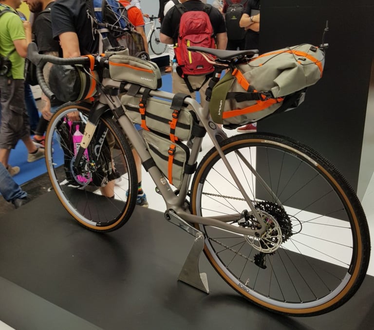 Rondo Ruut gravel bike loaded with Birzman Packman bikepacking bags at Eurobike 2018.