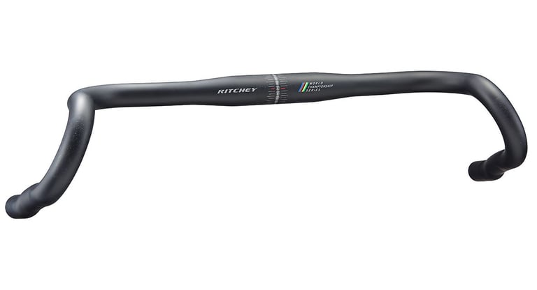 Ritchey WCS VentureMax alloy handlebar in black, angled view on a white background.