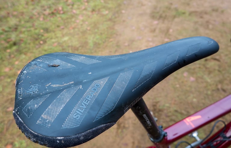WTB Silverado 142 saddle on a Ritchey WCS Link Flexlogic carbon seatpost, Cervelo Aspero build.