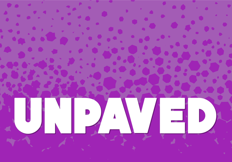 Unpaved Podcast logo.