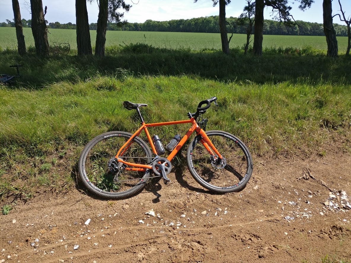 gravel bike on singletrack