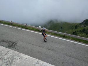 Unicyclist on the Stelvio