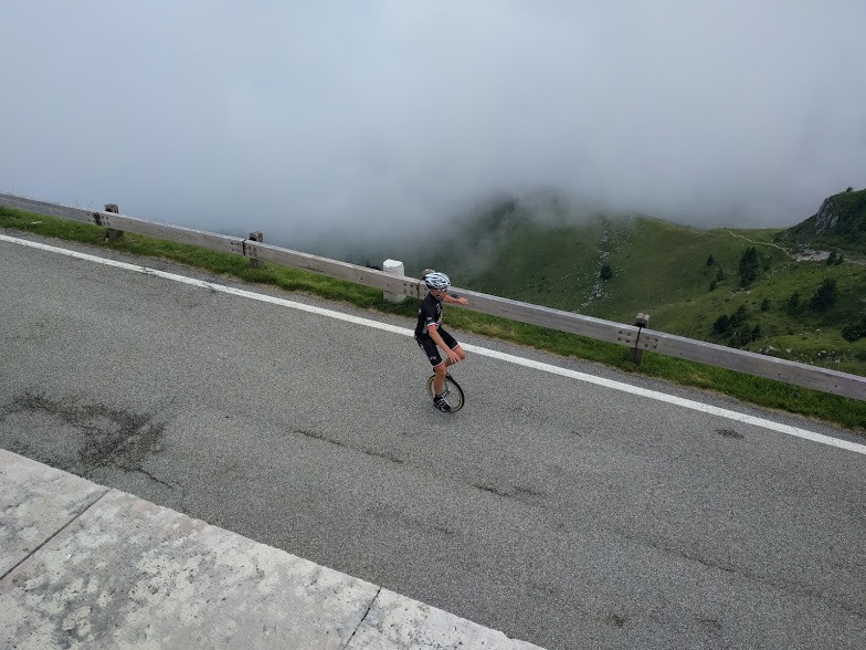 Unicyclist on the Grappa