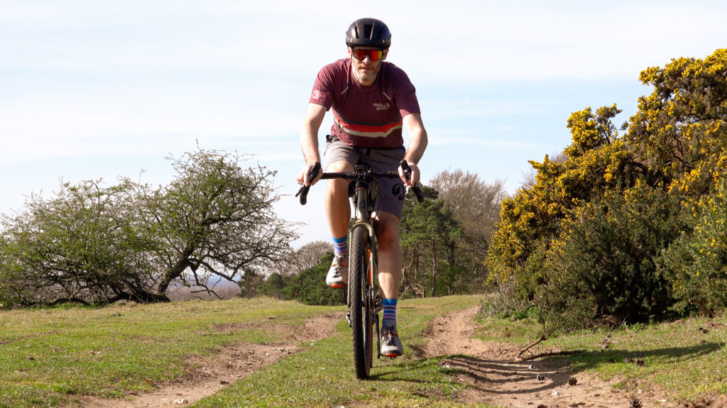 Riding in the Stolen Goat Gravel Jersey