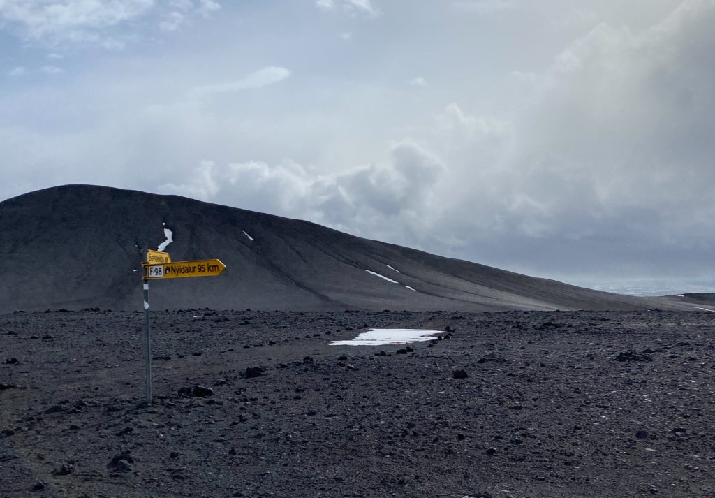 A typical signpost in Iceland