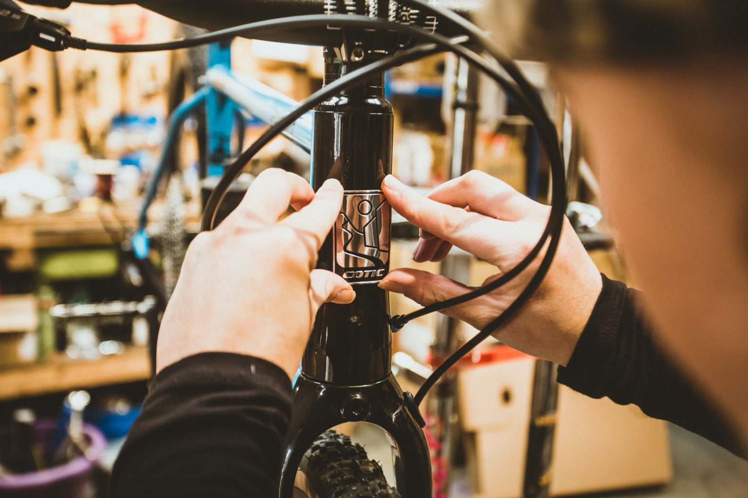 Cotic Escapade drop bar to flat bar conversion