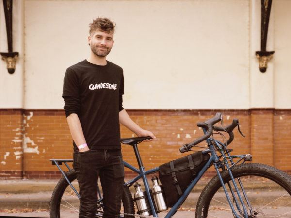 Pi Manson of Clandestine CC with his Long tail adventure bike build